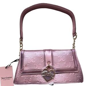 NWT Juicy Couture Metallic Pink Simply Perfect Shoulder Bag $79